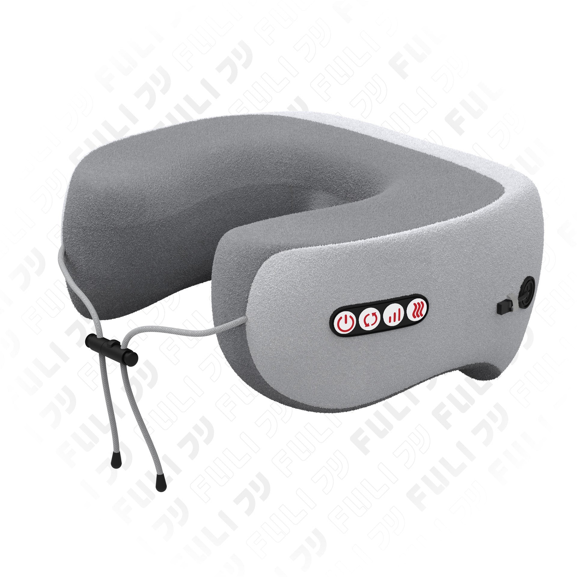 เซตหน้าเรียวสบายต้นคอ FULI Natural Stone Electric Gua Sha + Ergo Massage Neck Pillow