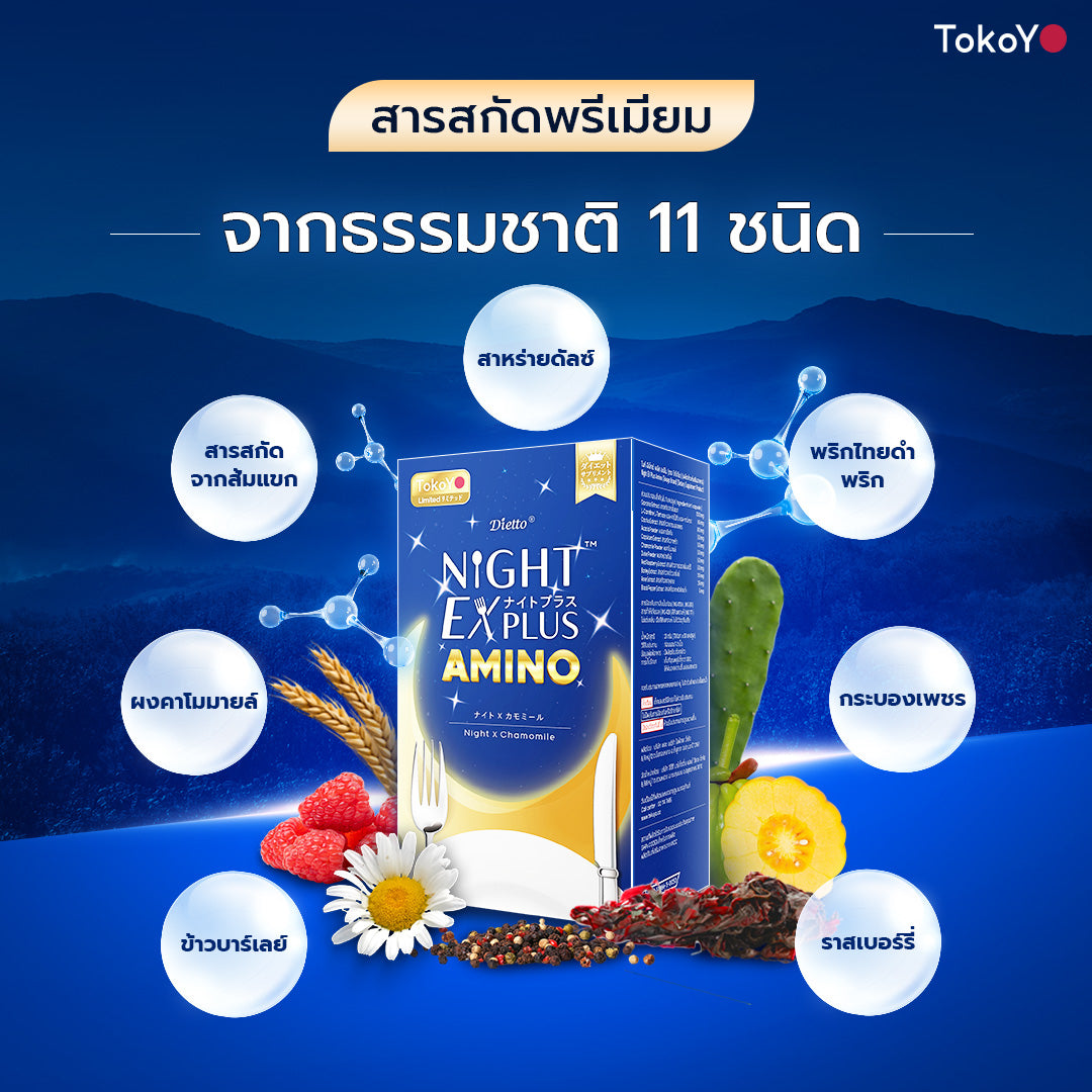 [เซตรวมพลังความสวย] MORI 7mins brightening mask | โมริ มาสก์ 7 นาที สูตรผิวกระจ่างใส - 3 ชิ้น + Tokoyo Night Ex Plus [Amino] 30 แคปซูล + Tokoyo Night Ex Plus [Collagen] 30 แคปซูล