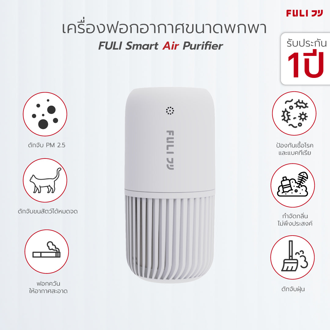 เครื่องฟอกอากาศขนาดพกพา | FULI  Air Purifier  *รับประกัน 1 เดือน*