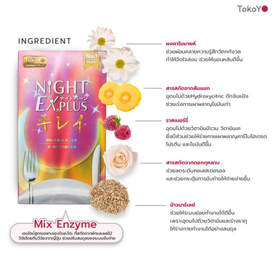 [ซื้อ 5 แถม 5] Tokoyo Night Ex Plus [Burner] & [Beauty] | 30 แคปซูล*10 - รวม 300 แคปซูล | รับฟรี!  แอสตาแซนธิน พลัส 24 แคปซูล 2 กล่อง